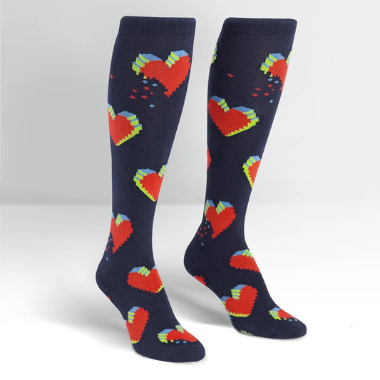 Knee High Funky - Pixelated Hearts