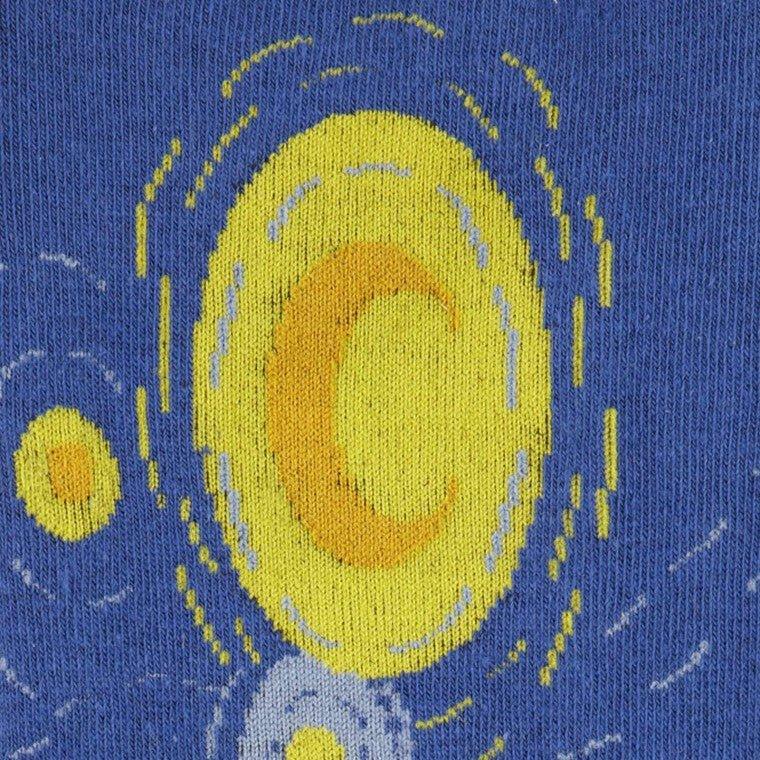 Knehøye sokker med stjernehimmel-mønster inspirert av Van Gogh