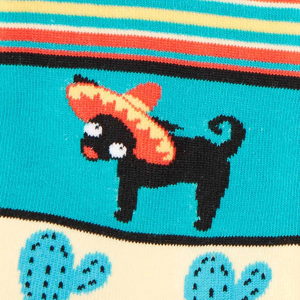 Knehøye sokker med hund i sombrero