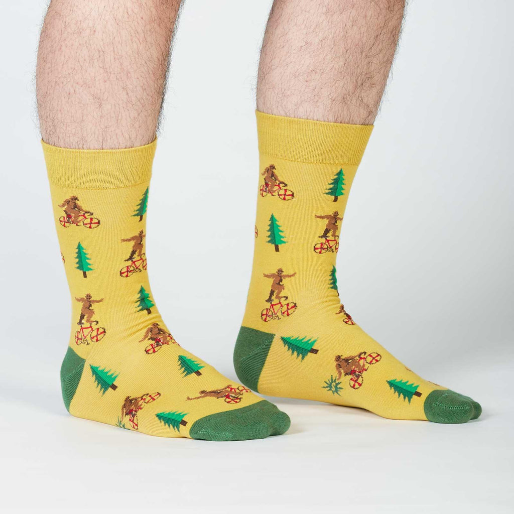 Herresokker med Bigfoot på sykkel
