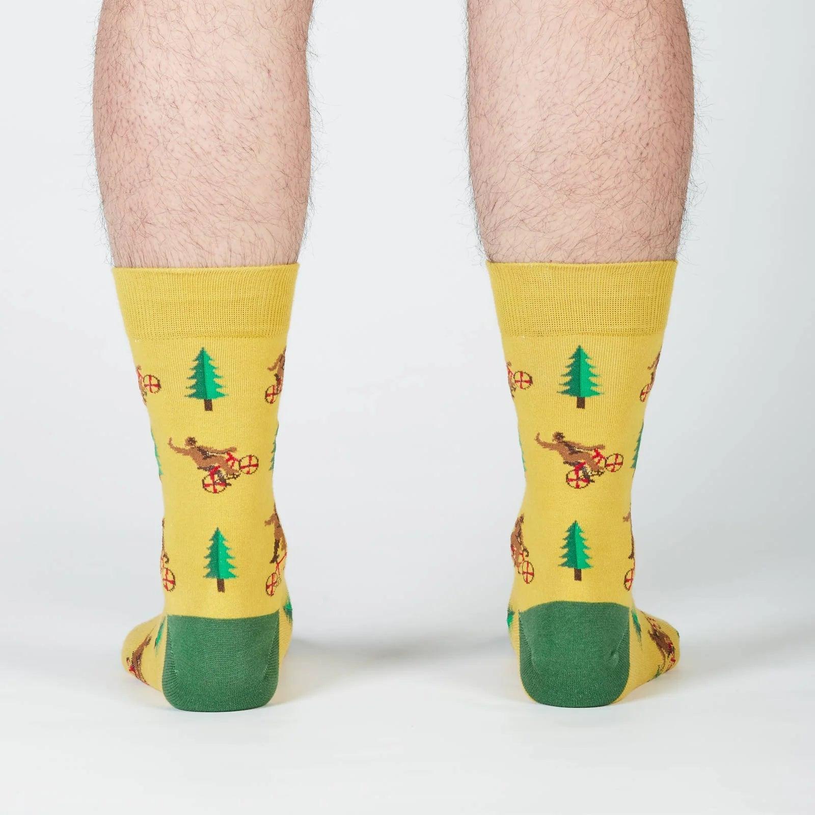 Herresokker med Bigfoot på sykkel
