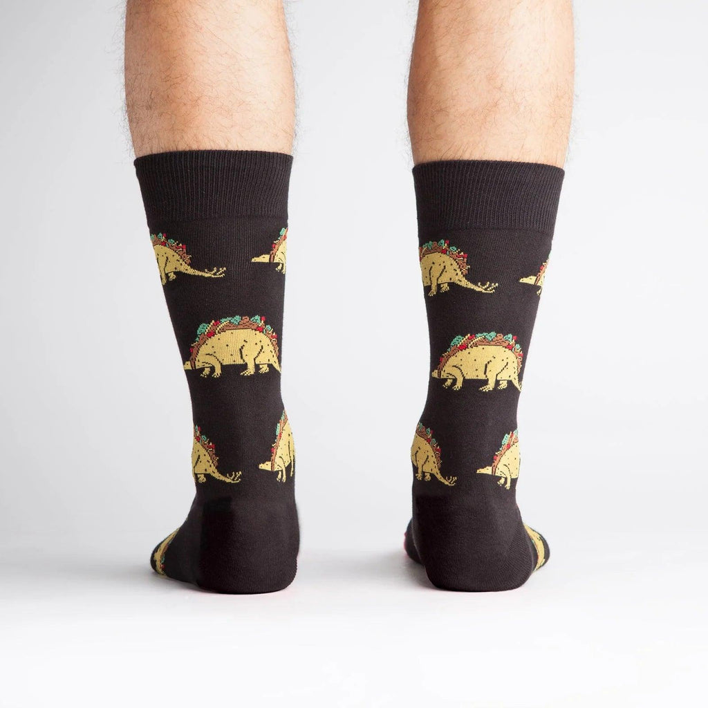 Herresokker med taco og dinosaur