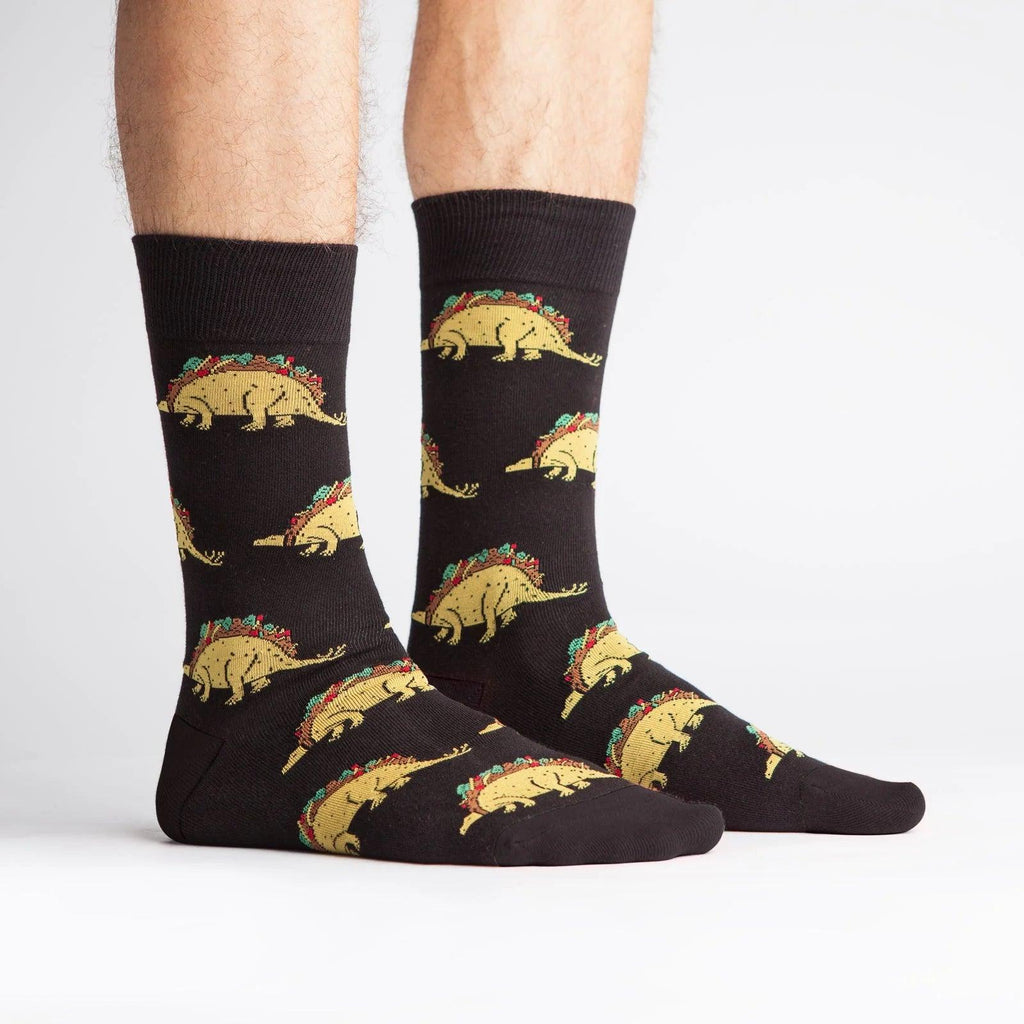 Herresokker med taco og dinosaur