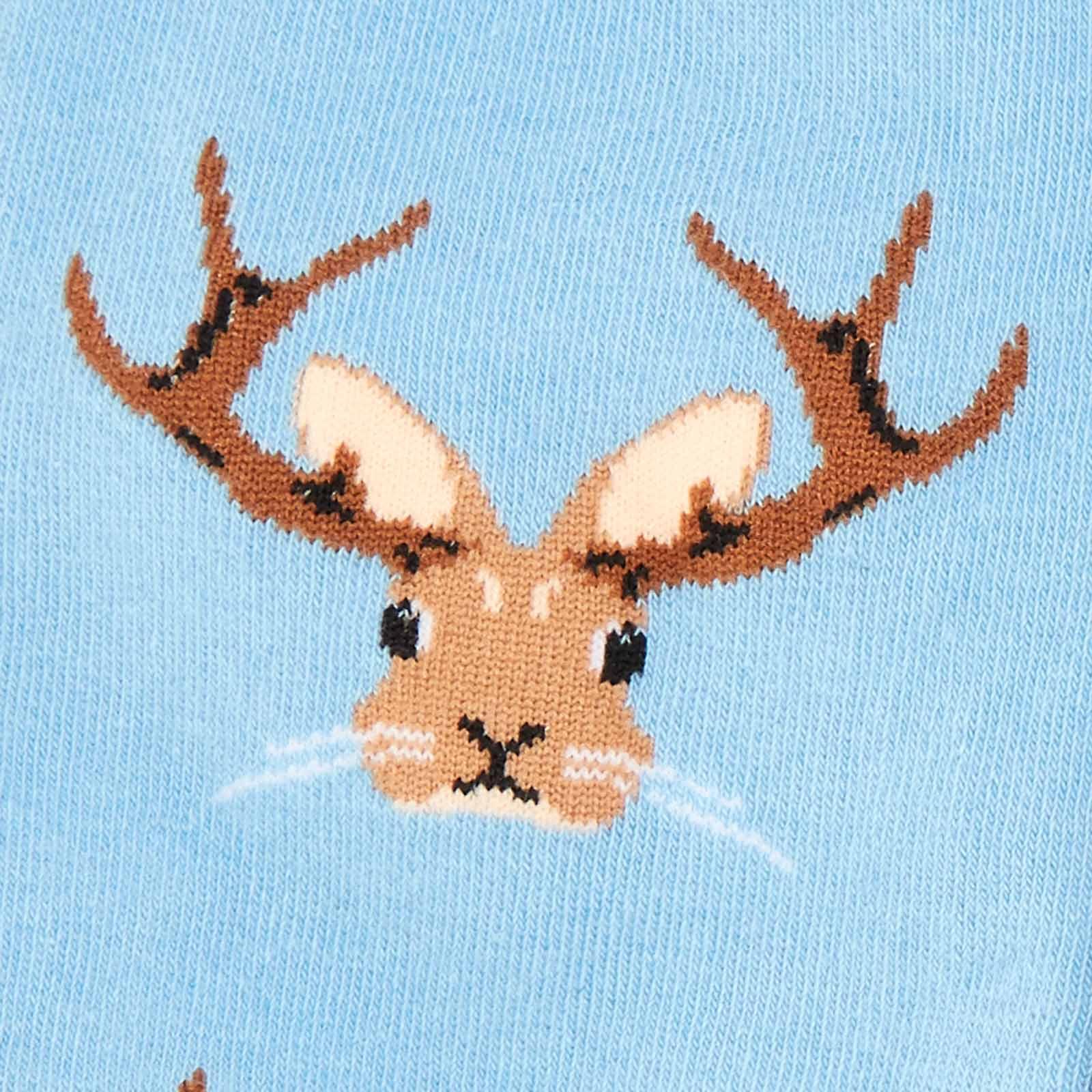 Strekkbare knehøye sokker med jackalope-motiv